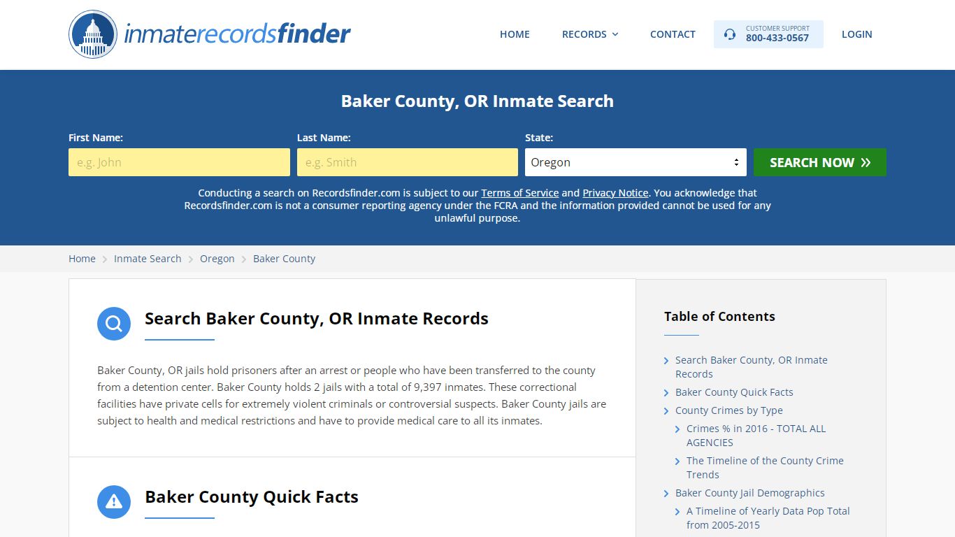 Baker County, OR Inmate Lookup & Jail Records Online